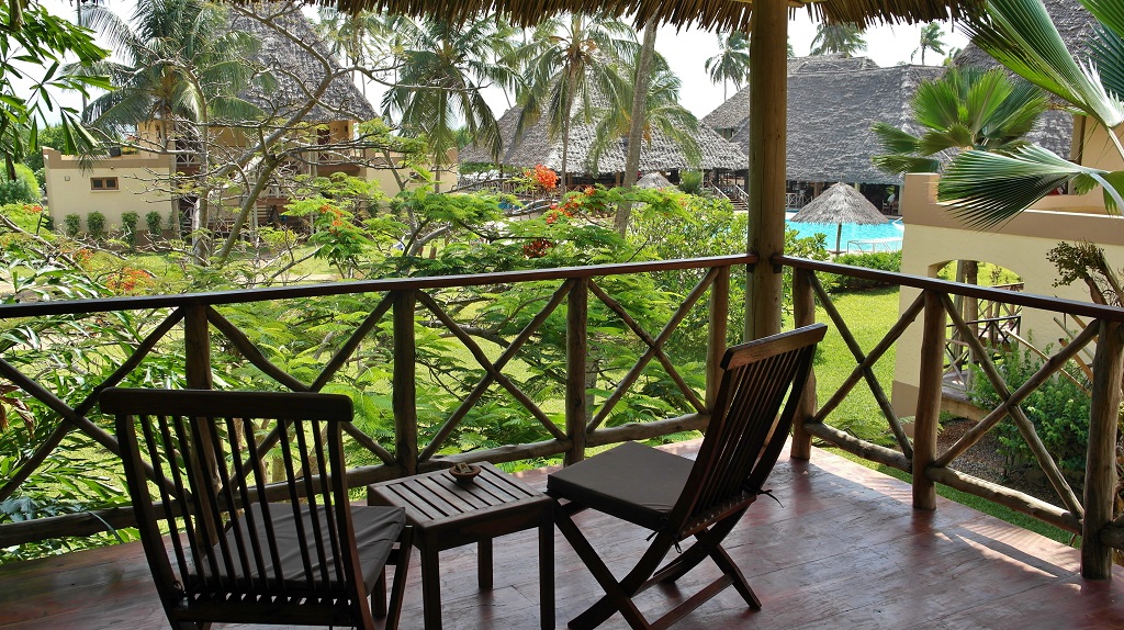 Unser Balkon im Neptune Pwani Sansibar Resort