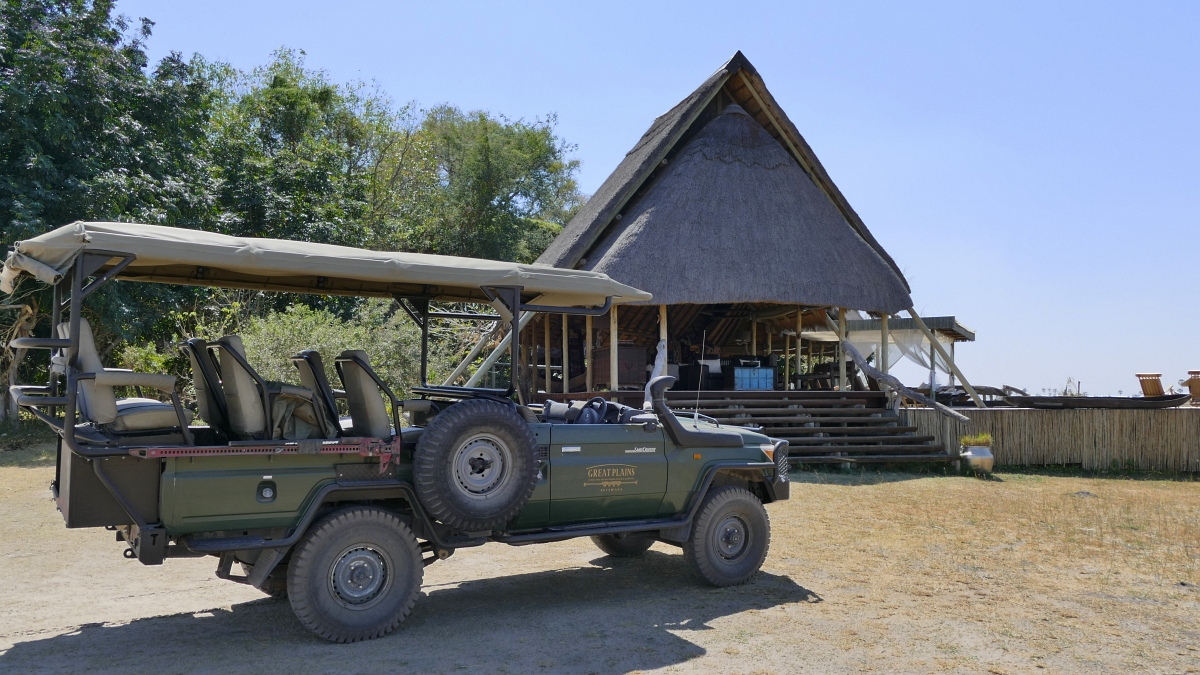 Eingangsbereich Selinda Camp Botswana