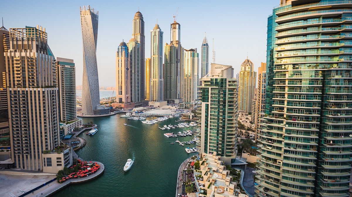 Dubai Marina Luftansicht